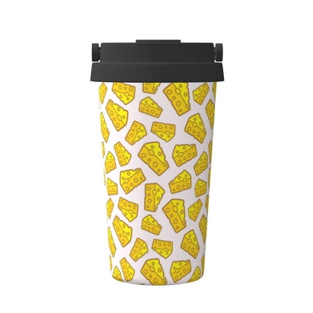 

KLL Cheese Pattern Stainless Steel Vacuum Insulated Tumbler - Carry Insulated Coffee Mug - Reusable Insulated Cold Brew Iced Coffee Cup Thermos