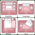 thumbnail image 5 of KOPOEELK 5x7 Washable Area Rug, Pink Oriental Traditional Non Slip Low Pile Carpet, Stain Resistant Indoor Floor Decor for Living Room, Bedroom and Dining Room, 5 of 6