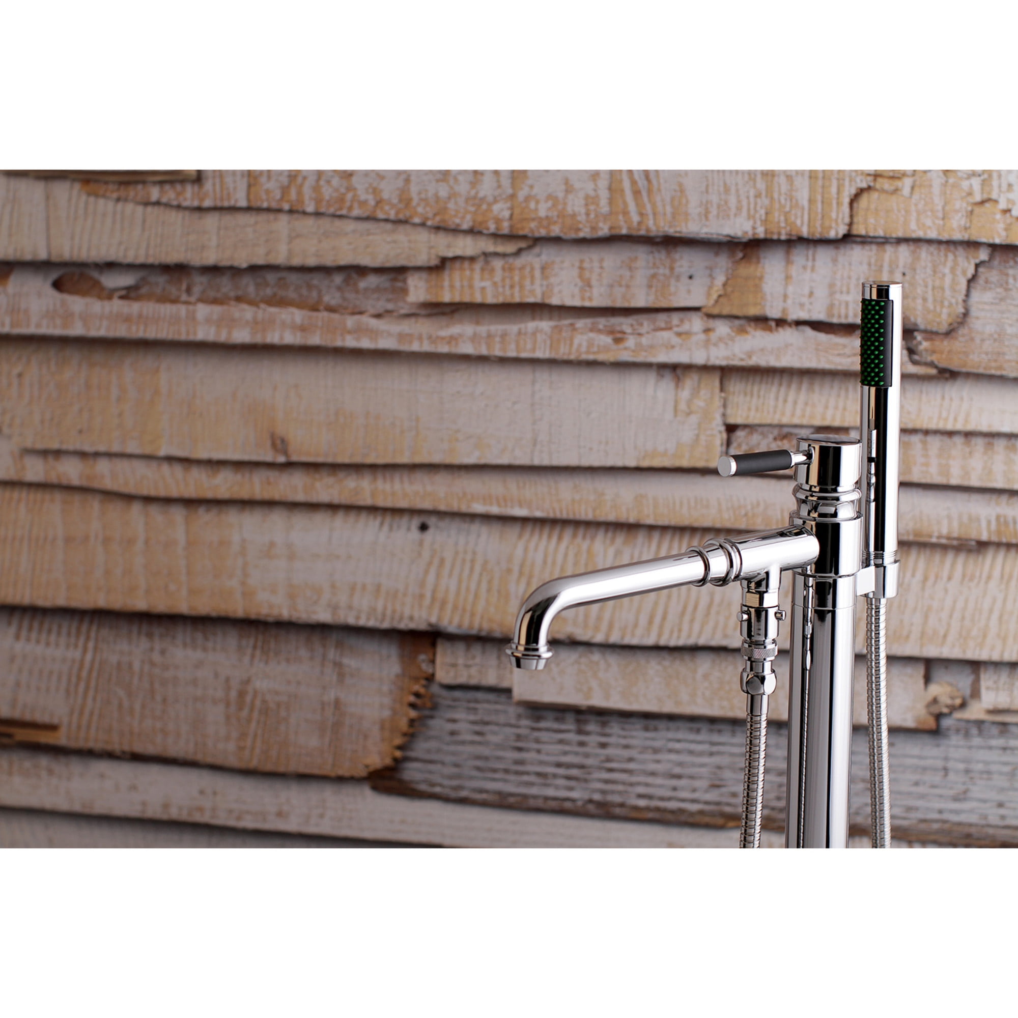 Kingston Brass KS7031DKL Kaiser Freestanding Tub Faucet with Hand Shower, Polished Chrome