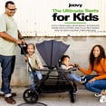 thumbnail image 4 of Joovy Caboose RS Sit & Stand Double Stroller for Children Up to 55 lb. with All-Terrain Wheels, UPF50+ Sun Canopy & Magnetic 5-Point Safety Harnesses, Jet, 4 of 5