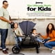 thumbnail image 4 of Joovy Caboose RS Sit & Stand Double Stroller for Children Up to 55 lb. with All-Terrain Wheels, UPF50+ Sun Canopy & Magnetic 5-Point Safety Harnesses, Jet, 4 of 5