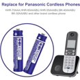 thumbnail image 3 of 4Pack BK-30AAABU Ni-MH AAA Rechargeable Batteries 300mah AAA Ni-MH Rechargeable Batteries 1.2V for Panasonic Cordless, 3 of 4