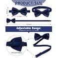 thumbnail image 2 of Lsupdaol 12 Pcs Men's Bow Ties Pre Tied Tuxedo Formal Adjustable Clip On Bow Satin Bowtie for Men Costume Wedding Party, 2 of 14