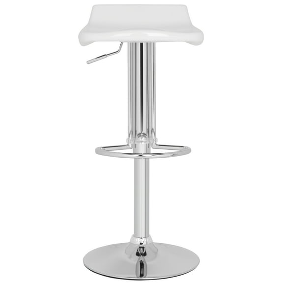 SAFAVIEH Avish Square Swivel Low Back Bar Stool, White