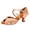 #116-Rose Gold, variant on Women's Latin Dance Shoes Mid-Heel 7.5cm Soft Sole Comfortable Satin Open-Toe with Adjustable Straps for Spring Summer Dance Practice Performance and Shows
