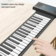 thumbnail image 3 of Electronic Hand Roll Piano, 128 Rhythms Rechargeable 88 Keys Roll Up Piano  for Daily Life, 3 of 7