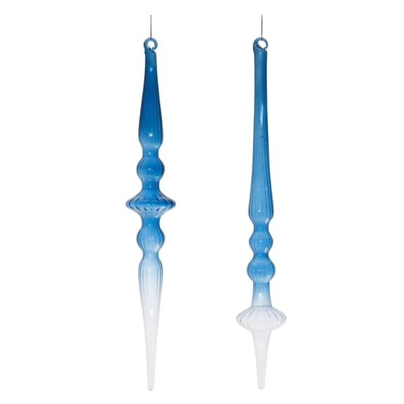 Melrose International LLC Drop Ornament (Set of 12) 12.5"H Glass