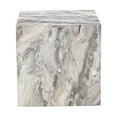 thumbnail image 2 of Modern MDF+Sticker Material Cube Stylish Texture Design Coffee Table, 15.75 Inches (Grey), 2 of 10