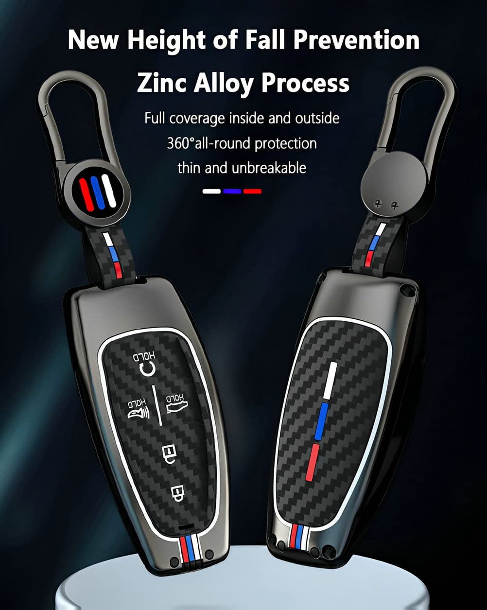 for Hyundai Key Fob Cover Case Metal Smart Key Holder Protector Compatible for Tucson Santa fe Sonata 2020-2024  5 Button