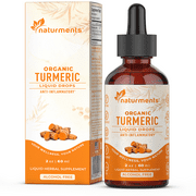Naturments Turmeric Curcumin Liquid: Certified Organic Turmeric Curcumin with Ginger & Black Pepper- Joint Support & Inflammatory Response - Immune & Digestive Support , Graceful Aging - 2 Fl Oz