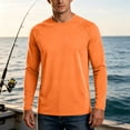 thumbnail image 7 of Garbnen Long Sleeve Shirts for Men UPF 50+ Sun Protection Rash Guards for Men Cooling Breathable Summer Outdoor Beach Fishing Hiking Men Sun Shirt Orange XXL, 7 of 7