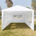 thumbnail image 2 of UWR-Nite Outdoor Party Tent with 7 Side Walls, 10' x 30' White Patio Gazebo Canopy Tent for Outside, Sunshade Shelter Folding Gazebo Canopy Tent, Waterproof Outdoor Gazebo Tent for Backyard Wedding, 2 of 15