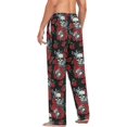 thumbnail image 6 of GZHJMY Men's Pajama Pants - Dove Skull Rose, Loose Thin PJs Lounge Sleep Bottoms with Pockets Drawstring, Pajama Bottoms for Home and Rest, Large, 6 of 7