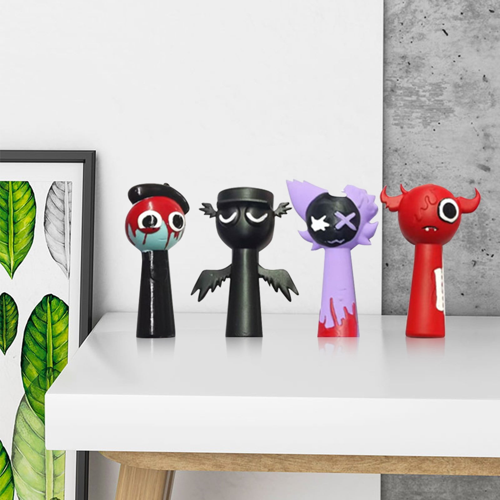 Lot 12 Figurines Colorées 6,5-8 Cm – Personnages De Jeu Raddy, Oren, Owakcx, Durple, Jevin, Wenda – PVC Résistant