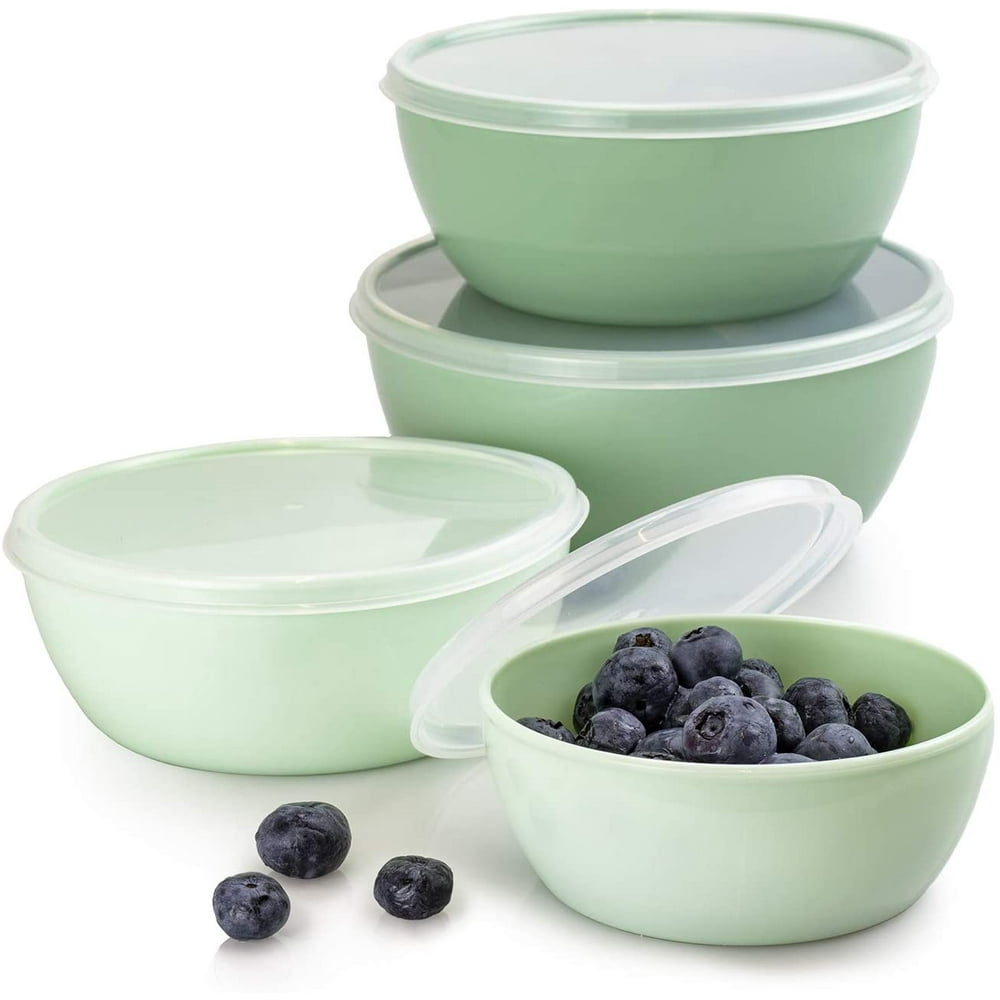 Cook with Color Plastic Prep Bowls Mini Bowls with Lids, 8 Piece