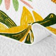 thumbnail image 5 of Manfei Boho Flowers Quilt King 3 Pieces,Botanical Plants King Coverlet Set,1 Bedspread and 2 Pillowcases, 5 of 7
