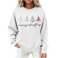 thumbnail image 7 of Womens Christmas Tree Print Sweatshirts Round Neck Tops Long Sleeve Blouses Comfort Casual Relaxed Fit Pullover Sweater Blouses Fall Fashion Outfits 2025 Christmas Fleece Teen Girls Christmas Clothes, 7 of 7