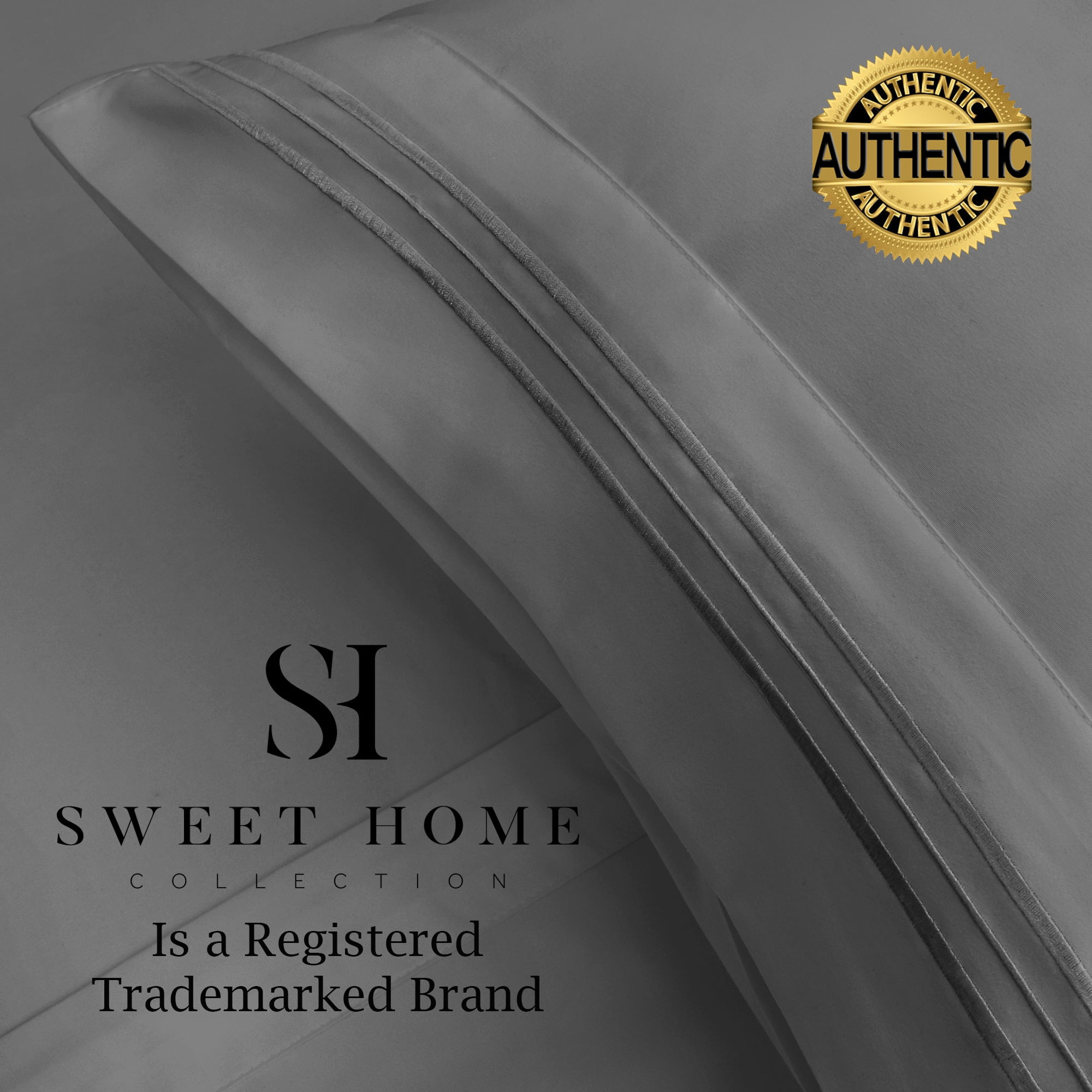 Sweet Home Collection 1500 Series Bed Sheets - Extra Soft Microfiber Deep Pocket Sheet Set - Gray, Full