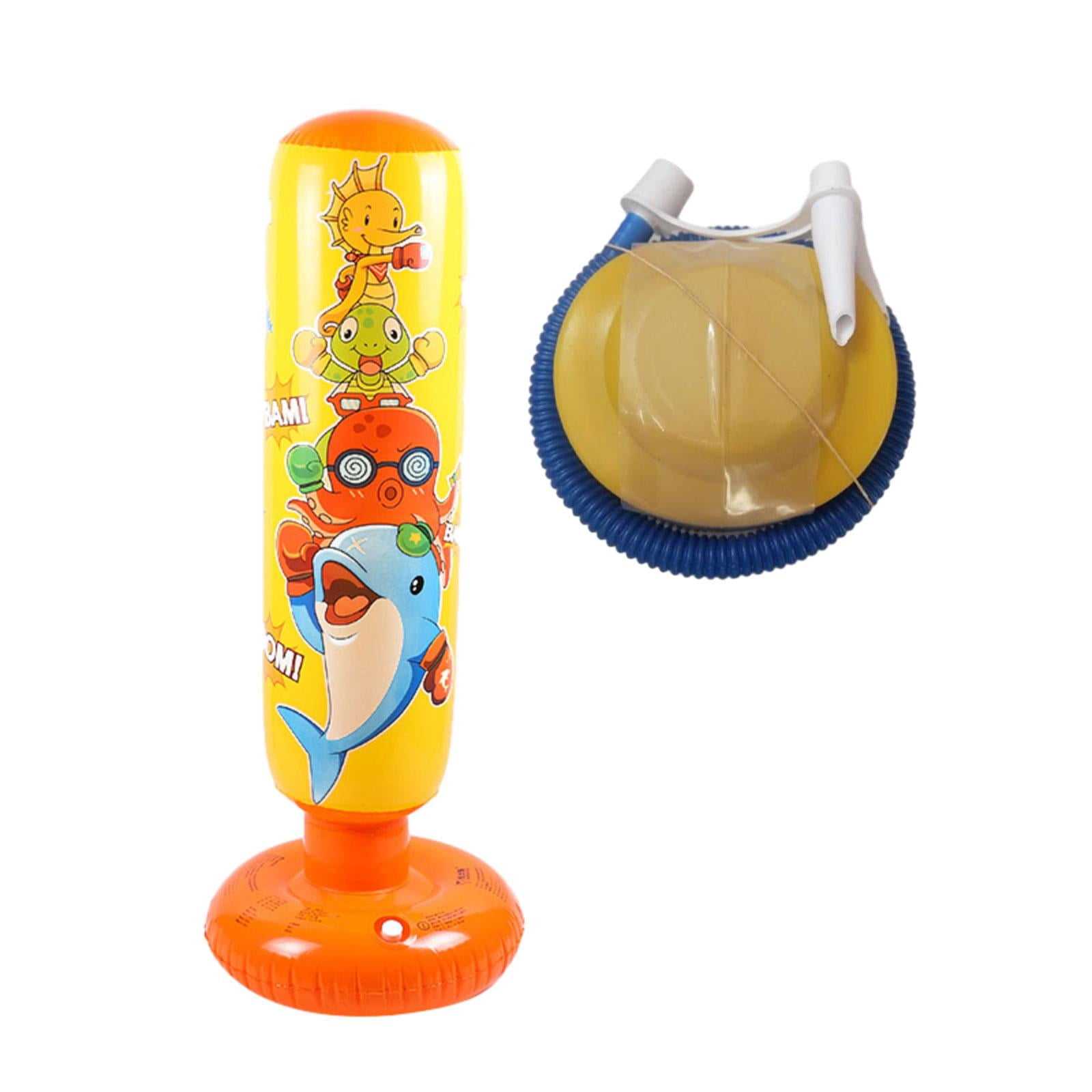 LeeQinersw Freestanding Air Bag Inflatable Boxing Bag Foldable Kids Punching Bag Inflatable yellow