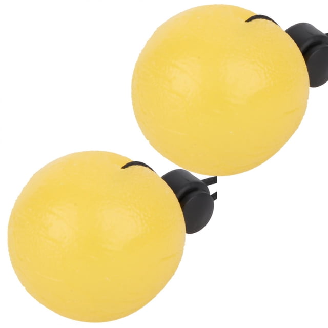 2 bolas de silicona para reducir la presión, herramientas de recuperación de masaje para ejercicio de muñeca, color amarillo, 15 grados YUNYI BRAND Deportes