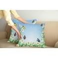 thumbnail image 3 of Ambesonne Colorful Throw Pillow Cover 2 Pack, Daisy with Butterflies, 16", Multicolor, 3 of 6