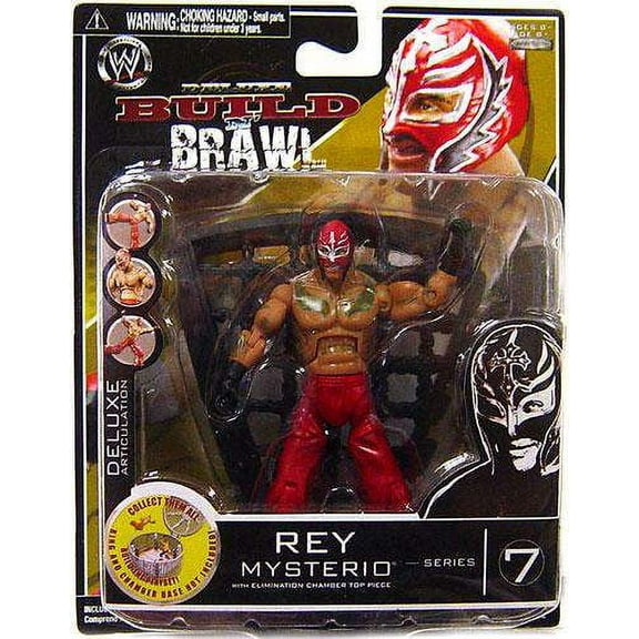WWE Wrestling Build N' Brawl Series 7 Rey Mysterio Action Figure