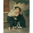 thumbnail image 3 of Maria Theresia 15x18 Black Modern Framed Museum Art Print Titled - Boy with Dog (1840), 3 of 5