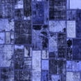 thumbnail image 1 of Ahgly Company Indoor Square Patchwork Blue Transitional Area Rugs, 7' Square, 1 of 4