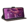 thumbnail image 2 of Phone Wallet Case for Motorola Moto Edge 60S Pro with Stand - Leather Folio Cover & Card Slots Brown, 2 of 5