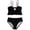 Black, variant on lnmuld Girls Swimsuit Two Piece Stylish Girls Beach Swimsuit Cute Ruffle Trim Design for Toddler and Kids Swimwear Size:4-5 Years