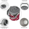 thumbnail image 2 of 30 Oz Insulated Tumblers with Flip Straw Lid Top Handle Striped Bows Pink Leakproof Reusable Vacuum Stainless Steel Travel Coffee Mug for Car, 2 of 6