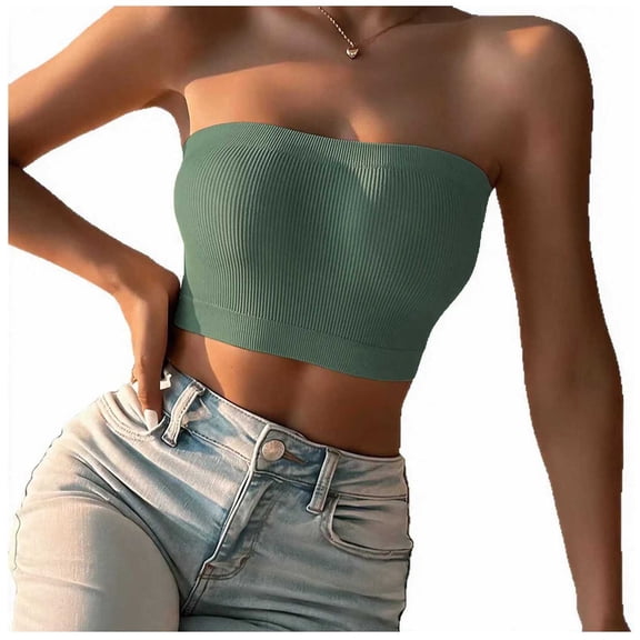 Maplenight Strapless Bras for Women No Underwire Open Back Breathable Tube Tops Bras