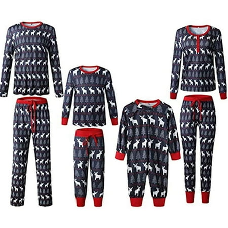 

Kiapeise Kiapeise Family Parent-Child Pajamas Same Style Round Collar Nightclothes Printing Long Sleeve Autumn Sleepwear