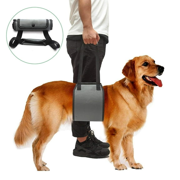 Amerteer Dog Sling with Handle for Canine Aid, Veterinarian Approved Dog Lift Harness for Rehabilitation,Help Old or Disabled Pets Up Stairs, Lift into Vehicle-Gray