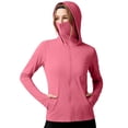 thumbnail image 5 of Women's Sun Protection Jacket Cooling Hooded SPF Shirt Long Sleeve UV Clothing for Hiking Golf Outdoor Watermelon Red XXL(XXL), 5 of 5
