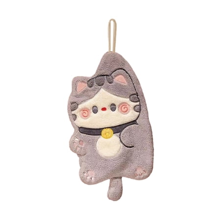 Vikakiooze Kitchen Hand Towel Hanging Double Thickened Wipes Cute Wind Cartoons Velvet Absorbent Children S Hand Wipe Absorbent Towel