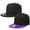 Black & BlackPurple, variant on 2-pack Classic Snapback Hat Cap Hip Hop Style Flat Bill Blank Solid Color Adjustable Size Purple & Purple