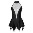 thumbnail image 3 of iiniim Womens Sleeveless Figure Ice Skating Dress Rhinestone Gymnastic Leotard Competition Black XL, 3 of 7