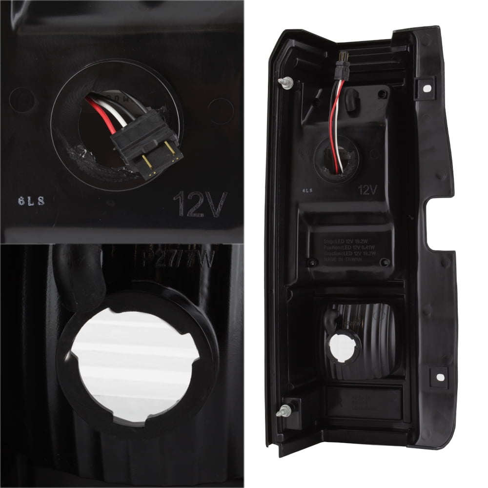 AKKON - For 2006-2010 Hummer H3 SUV Black Bezel Full LED Tail Brake Light Lamps Assembly Pair LH+RH