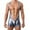 Silver, variant on Mens Underwear Casual Solid Patent Leather Body Sculpting Hip Lift Low Waist Boxer Underwear