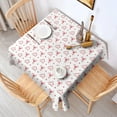 thumbnail image 2 of Christmas Square Tablecloth 42x42 Inch – Waterproof Polyester Printed Table Cover, Wrinkle Resistant & Washable for Kitchen Dining Picnic Party Decor, Single-v4-15, White, 2 of 6