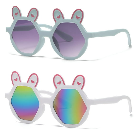 GJX 2Pcs Baby Sunglasses,Toddler Sunglasses Age 2-4,Infant Sunglasses,Style1