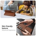 thumbnail image 5 of Allytech Galaxy S23 Plus Wallet Case with Cards Holder, PU Leather RFID Blocking Shockproof Flip Cover Stand Anti-Scratch Retro Business Wallet Case for Samsung Galaxy S23 Plus - Brown, 5 of 7