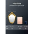 thumbnail image 3 of Espejo de pared decorativo con forma de escudo dorado, 40,6 cm de largo x 28,9 cm de ancho, 3 of 5