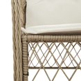 thumbnail image 3 of vidaXL 9 Piece Garden Dining Set with Cushions Beige Poly Rattan, 3 of 4