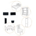 thumbnail image 3 of Unique Bargains 6 Pcs Antislip Plastic Rectangle 50mm x 25mm Chair Foot Cover Table Furniture Leg Protector Balck, 3 of 4