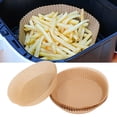 thumbnail image 3 of Domqga Papier Parchemin pour Friteuse à Air Chaud, Rond, 50 Unités, 3 of 8