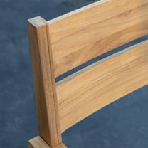 Afuera Living Outdoor 18.5" Wood Dining Chair with Cushion in Natural/White