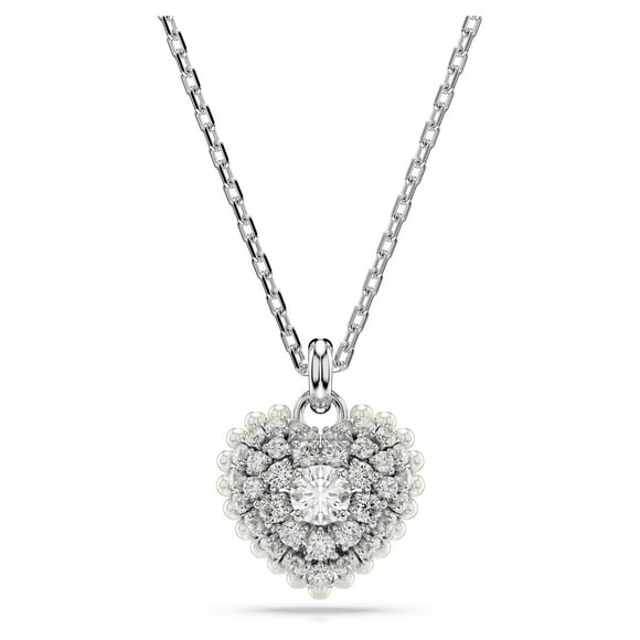 Collar con colgante Idyllia de Swarovski en forma de corazón con cristales transparentes