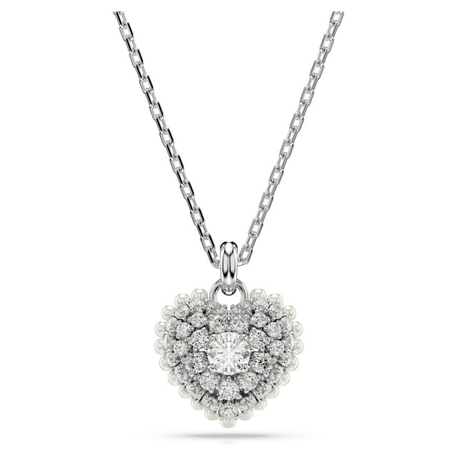 Collar con colgante Idyllia de Swarovski en forma de corazón con cristales transparentes